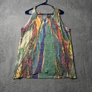 Blue Hawaii Tank Top Women's XL Multicolor Sleeveless